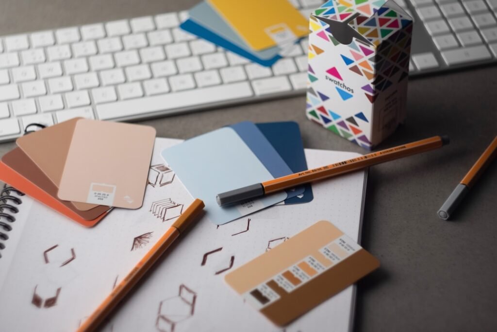 Muestras de color usadas para diseñar un logo