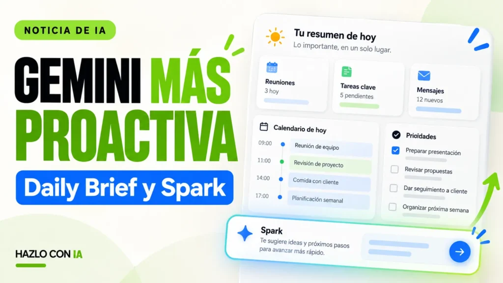 Gemini más proactiva con Daily Brief y Spark