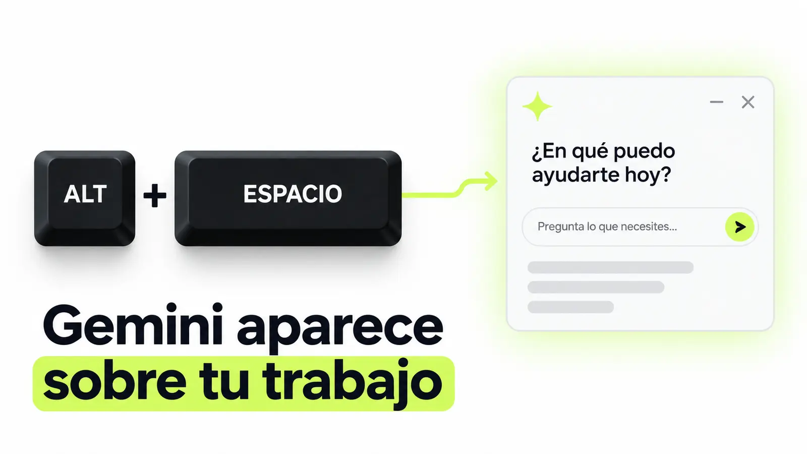 Atajo Alt más Espacio abriendo Gemini sobre el trabajo en Windows